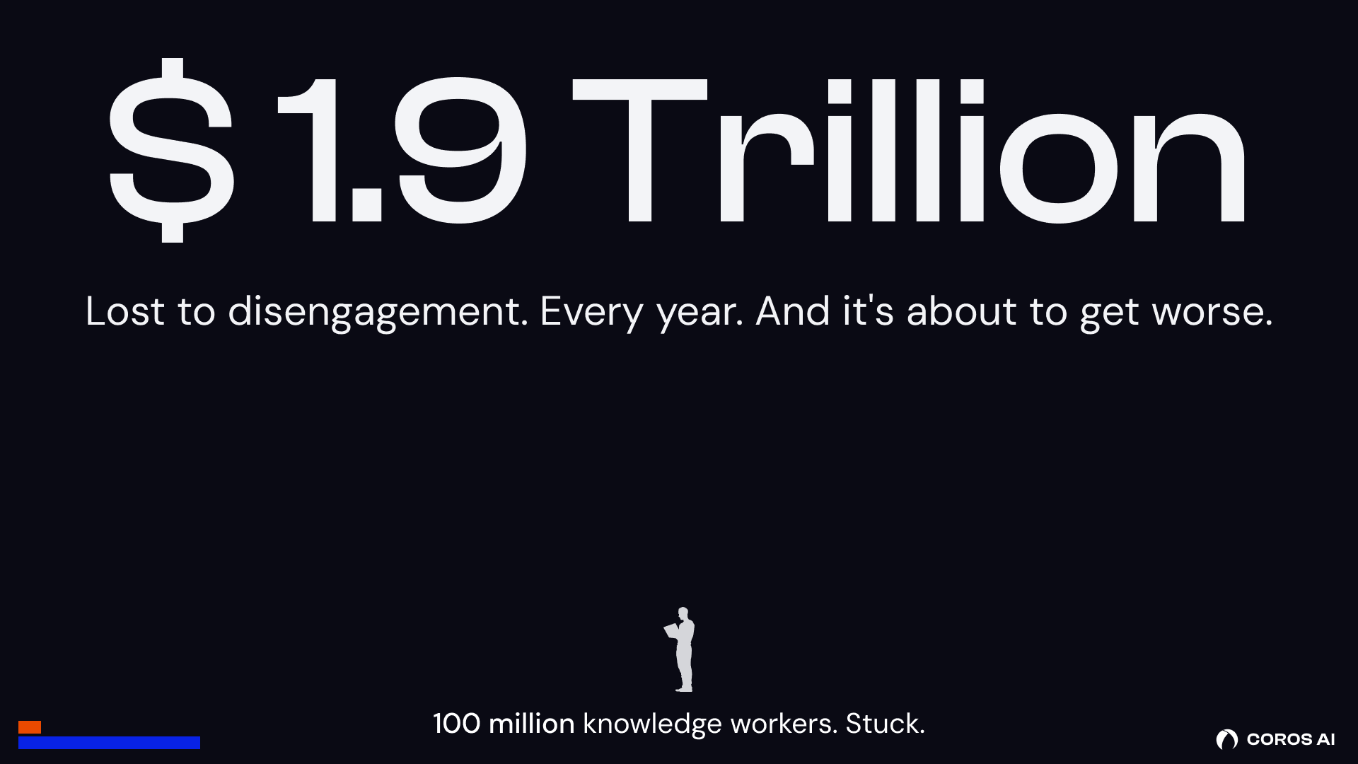 Investment pitch deck, slide 1.